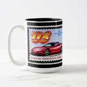 50e Jubileum Corvette 2003 Tweekleurige Koffiemok (Links)