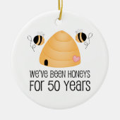 50e Jubileum Couple Gift Keramisch Ornament (Voorkant)