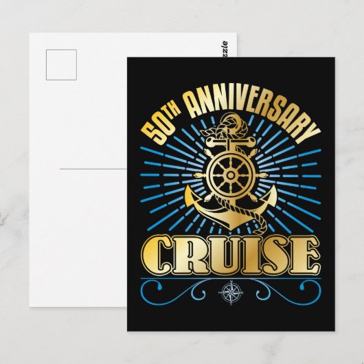 50e Jubileum cruise Briefkaart (Voorkant / Achterkant)