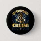 50e Jubileum cruise Ronde Button 5,7 Cm (Voorkant)