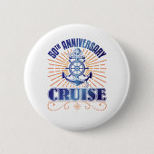 50e Jubileum cruise Ronde Button 5,7 Cm (Voorkant)