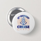 50e Jubileum cruise Ronde Button 5,7 Cm (Voorkant /achterkant)