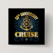 50e Jubileum cruise Vierkante Button 5,1 Cm (Voorkant)