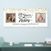 50e Jubileum Dan & nu Foto's Gold Confetti Spandoek (Beurs)