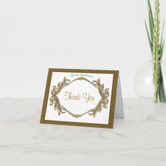 50e Jubileum dank u Bedankkaart (Voorkant)