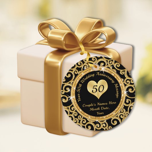 50e Jubileum Dank u Labels voor Party Favors