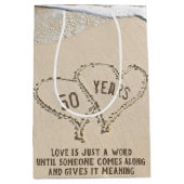 50e Jubileum doorsnede Gemiddelde Gift Bag Medium Cadeauzakje (Voorkant)