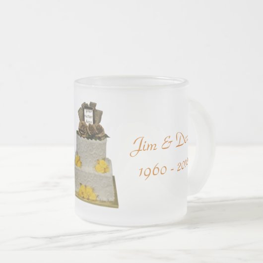 50e Jubileum Duidelijke Voorste Mok - pas het aan (Voorkant rechts)