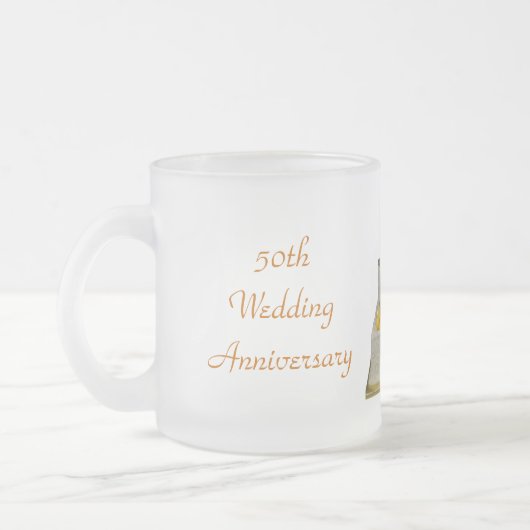 50e Jubileum Duidelijke Voorste Mok - pas het aan (Links)