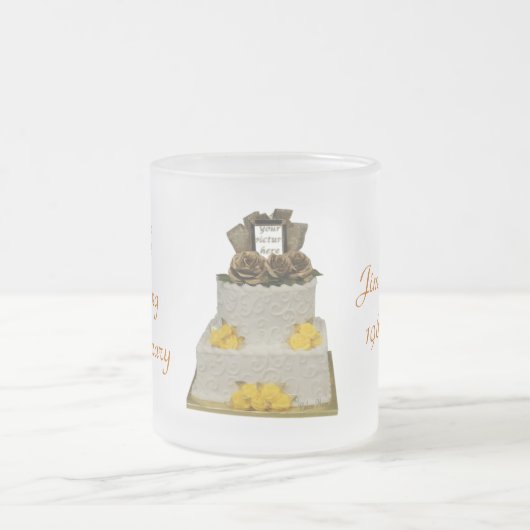 50e Jubileum Duidelijke Voorste Mok - pas het aan (Center)