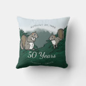 50e Jubileum-eekhoorns Kussen (Achterkant)