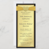 50e Jubileum - Elegant foto-uitnodigingen Kaart (Achterkant)