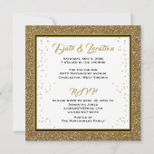 50e Jubileum Elegant Gold Invitation Kaart (Achterkant)