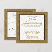 50e Jubileum Elegant Goud Kaart (Voorkant / Achterkant)