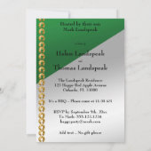 50e Jubileum elegant goudbruin & groene uitvinding Kaart (Achterkant)