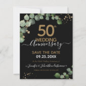 50e Jubileum Eucalyptus Opslaan van datumbudget (Voorkant)