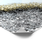 50e Jubileum Faux Glitter Welkomstbord Poster (Hoek)