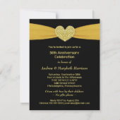 50e Jubileum - Faux Pocket Photo Invitations Kaart (Achterkant)