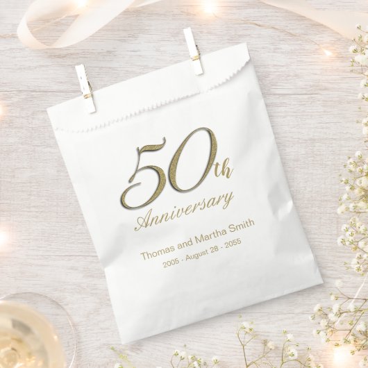 50e Jubileum Favor Cake Bags op maat Bedankzakje (Geknipt)