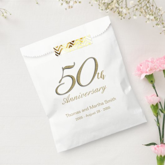 50e Jubileum Favor Cake Bags op maat Bedankzakje (Gezegeld)