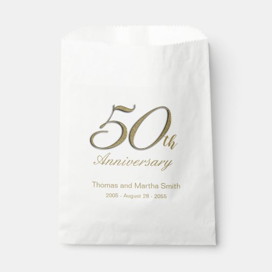 50e Jubileum Favor Cake Bags op maat Bedankzakje (Voorkant)