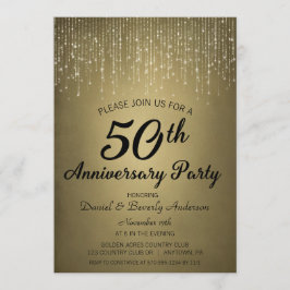 50e Jubileum feest gouden bruiloft Kaart