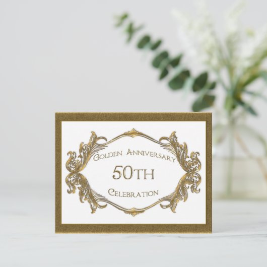 50e Jubileum feestdag Kaart (Staand voorkant)