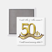 50e Jubileum Feestgunsten Magneet (Voorkant / Achterkant)