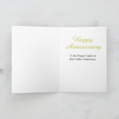 50e Jubileum-feestkaart voor bruiloft Kaart (Binnen)