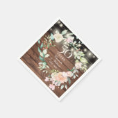 50e Jubileum Floral String Lights Rustic Wood Servet (Hoek)