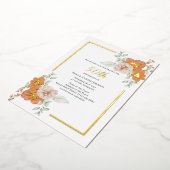 50e Jubileum Floral Wreath Folie Uitnodiging (Gedraaid)