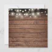 50e Jubileum Foliage Rustic Wood Lights Square Save The Date (Achterkant)