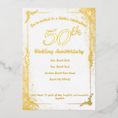 50e Jubileum Folie Folie Uitnodiging (Voorkant)