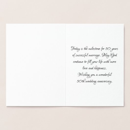 50e Jubileum Folie Kaarten (Binnen)