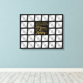 50e Jubileum Foto-Collage JAREN IN DE MAKING Canvas Afdruk (Insitu (Houten vloer))