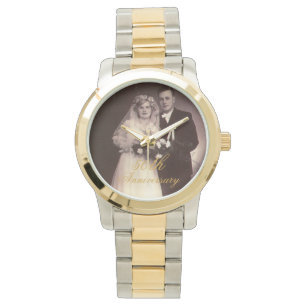 50e Jubileum foto gepersonaliseerd Horloge