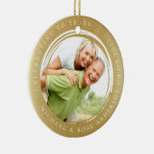 50e Jubileum Foto Gold Foil Keramisch Ornament (Rechts)