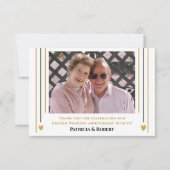 50e Jubileum foto Golden Wedding Bedankkaart (Voorkant)