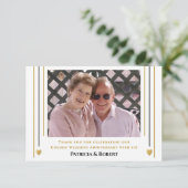 50e Jubileum foto Golden Wedding Bedankkaart (Staand voorkant)