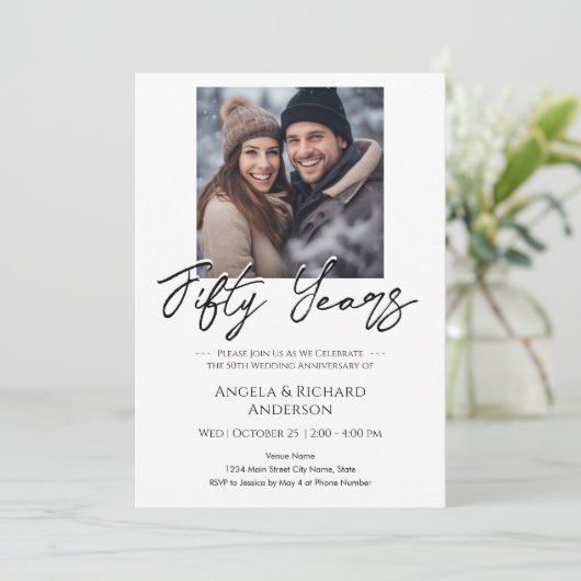 50e Jubileum foto Kaart (Staand voorkant)