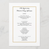 50e Jubileum Foto met 4 sectiediner Menu (Voorkant)