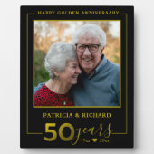 50e Jubileum foto van Black and Gold Parents Fotoplaat (Voorkant)