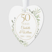 50e Jubileum Foto zacht Waterverf leest Ornament (voorkant)