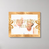 50e Jubileum FOTOdoek met namen en data Canvas Afdruk (Voorkant)