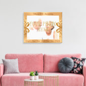 50e Jubileum FOTOdoek met namen en data Canvas Afdruk (Insitu (Woonkamer))