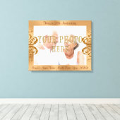 50e Jubileum FOTOdoek met namen en data Canvas Afdruk (Insitu (Houten vloer))