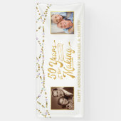 50e Jubileum Foto's 50 jaar oud Spandoek (Verticaal)