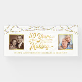 50e Jubileum Foto's 50 jaar oud Spandoek (Horizontaal)