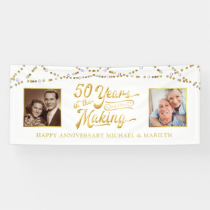 50e Jubileum Foto's 50 jaar oud Spandoek