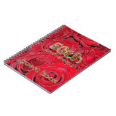 50e Jubileum Gastboek Gold Red Roses Floral Notitieboek (Linkerzijde)